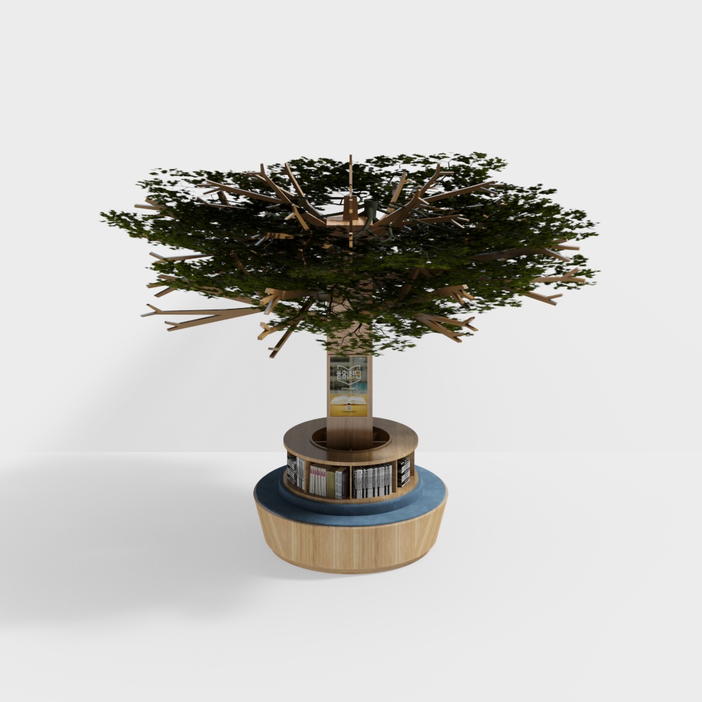 ชั้นวางหนังสือต้นไม้ใหญ่