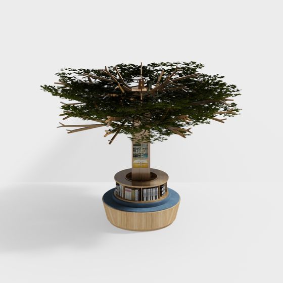 ชั้นวางหนังสือต้นไม้ใหญ่