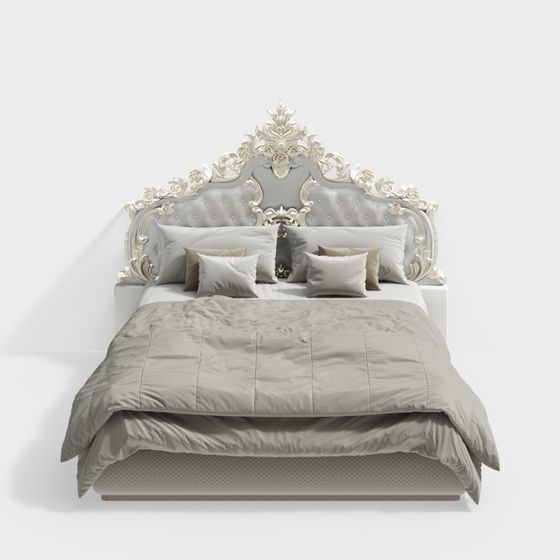 Royal Dreams Bed 3D model for Elegant Interiors