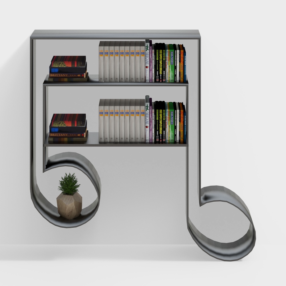 musical note wall hanging bookshelf