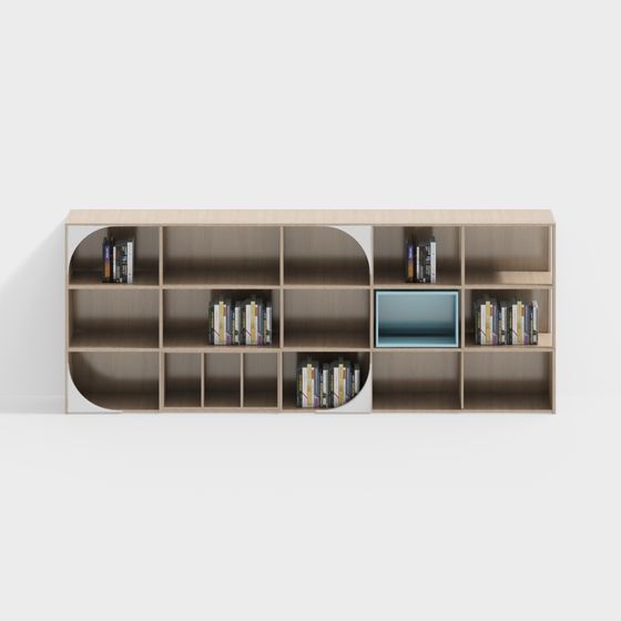 Stylish Bookshelf 3D model for Contemporary Interiors