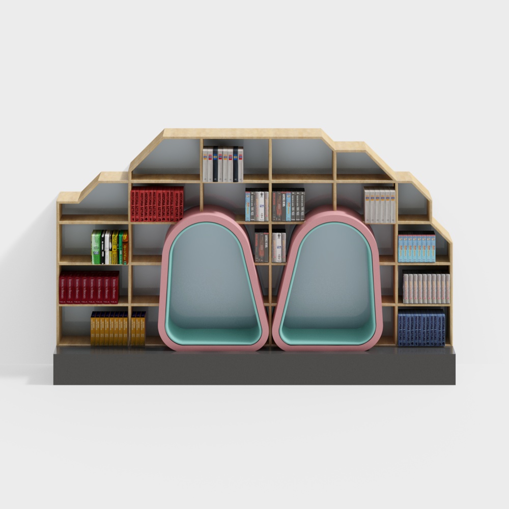 Children's deck right bookshelf