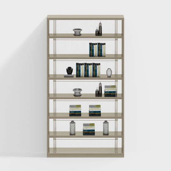 Urban Elegance Bookshelf 3D model for Modern Spaces