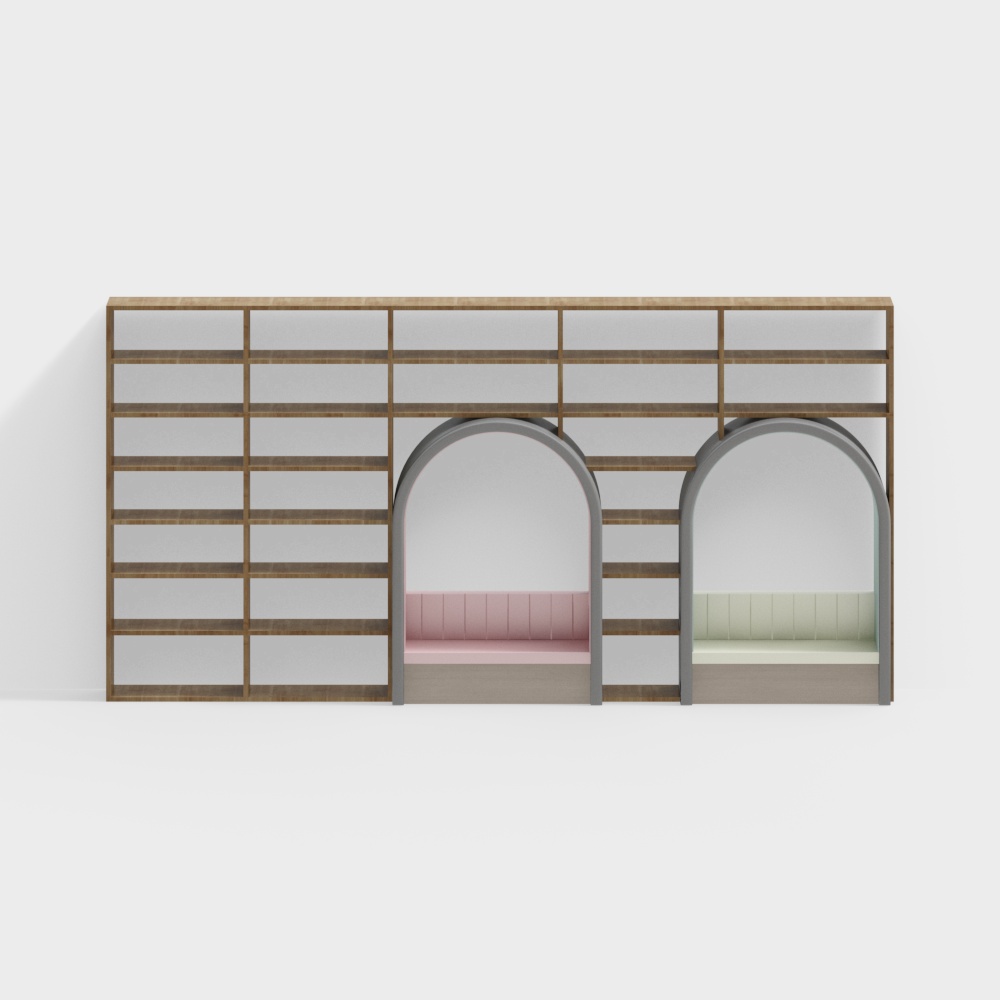 Etagère de bibliothèque à double étage