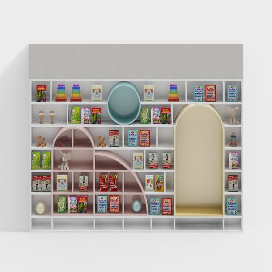 Dreamy Kids Bookshelf 3D model