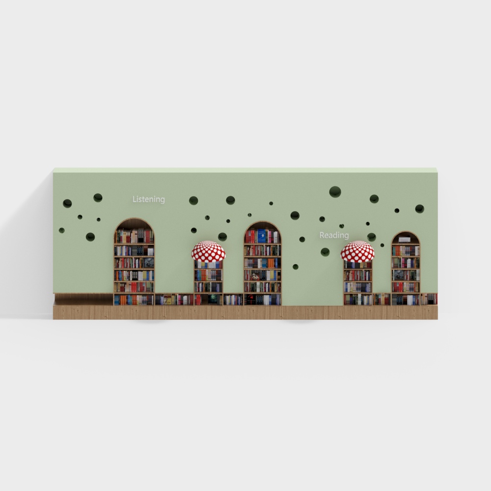 Library Corner 3D Model