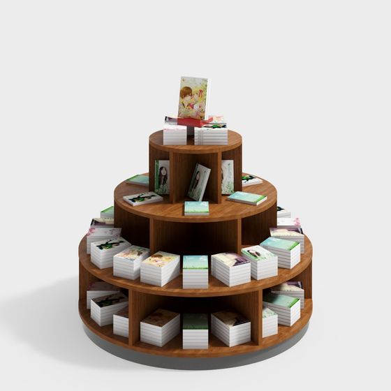 Stunning Rotating Bookshelf 3D model