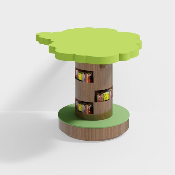 Whimsical Tree Bookshelf 3D model for Creative Spaces