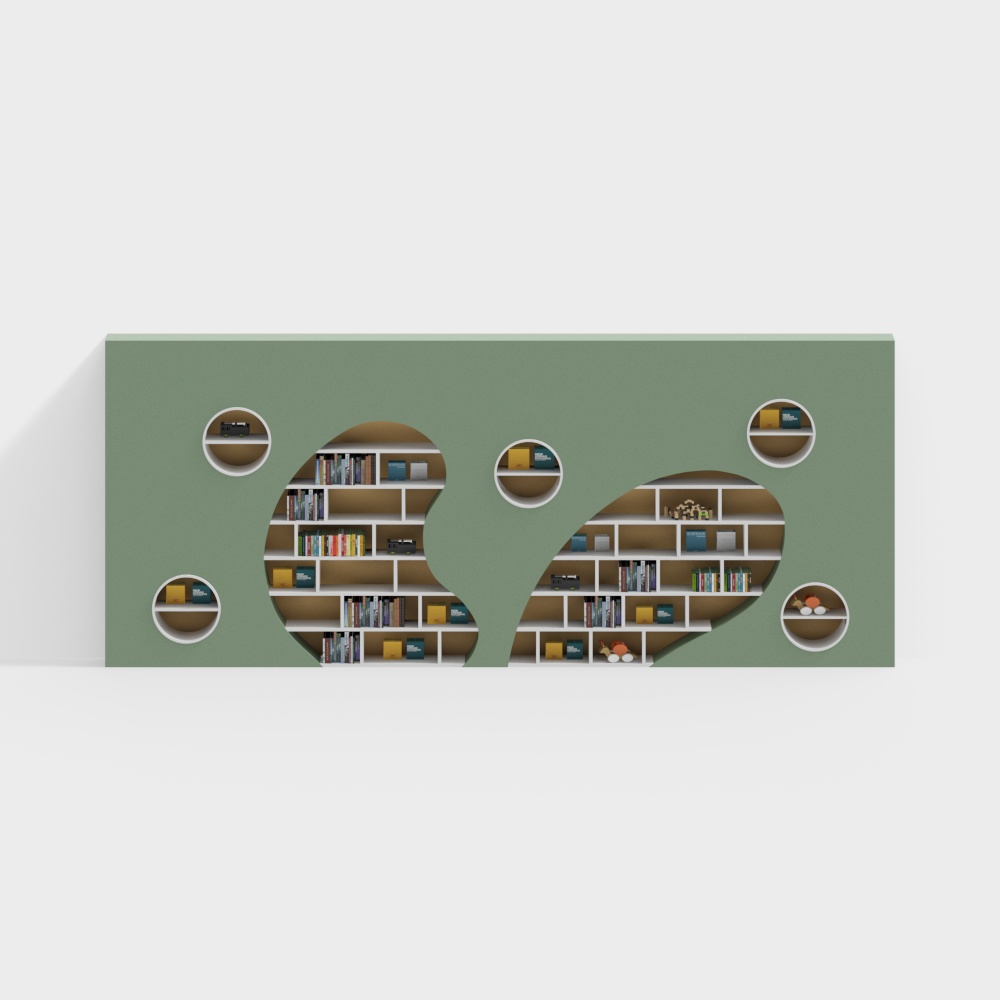 Round Bookshelf 3D model