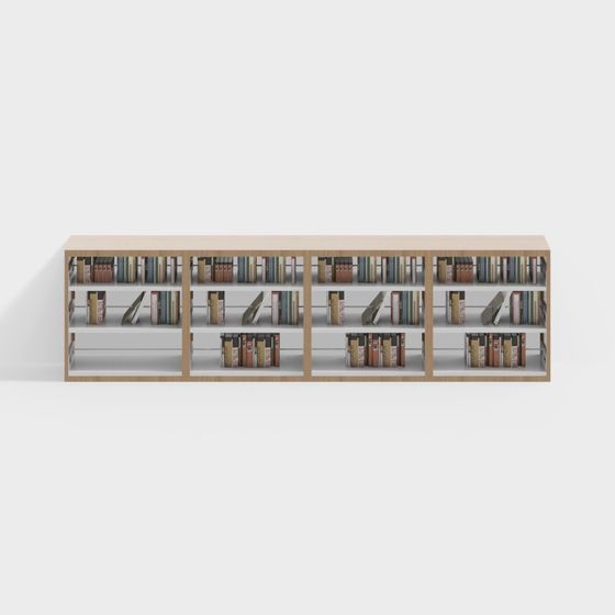 Modern Minimalist Bookshelf 3D model