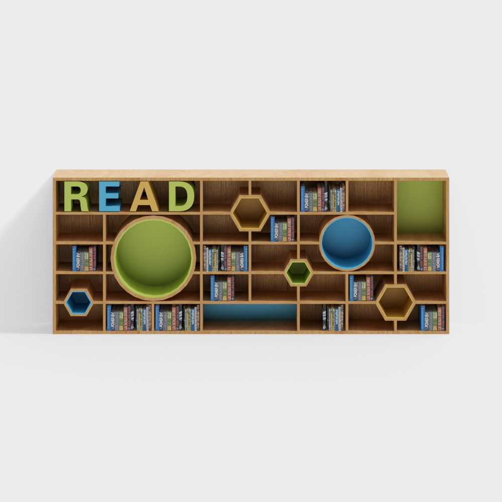 children's books cartoon bookshelf