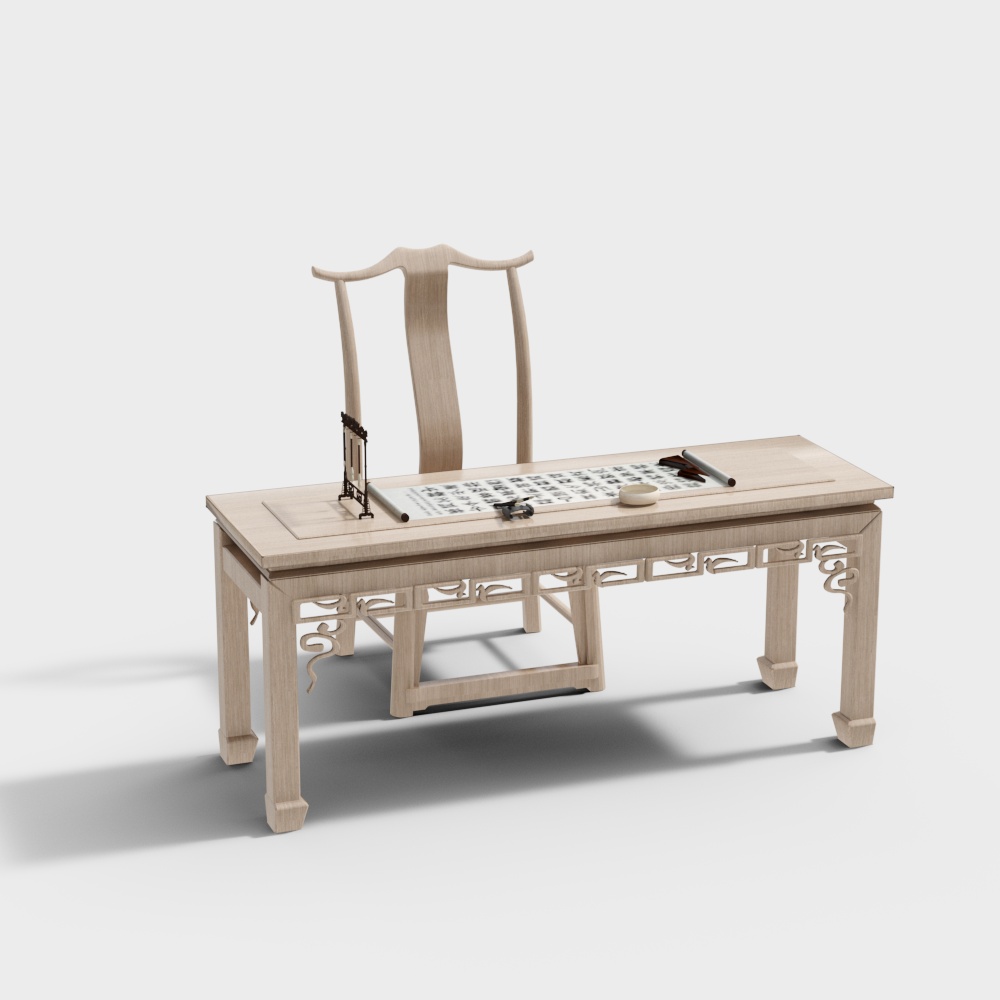 Painting and calligraphy classroom teacher desks and chairs