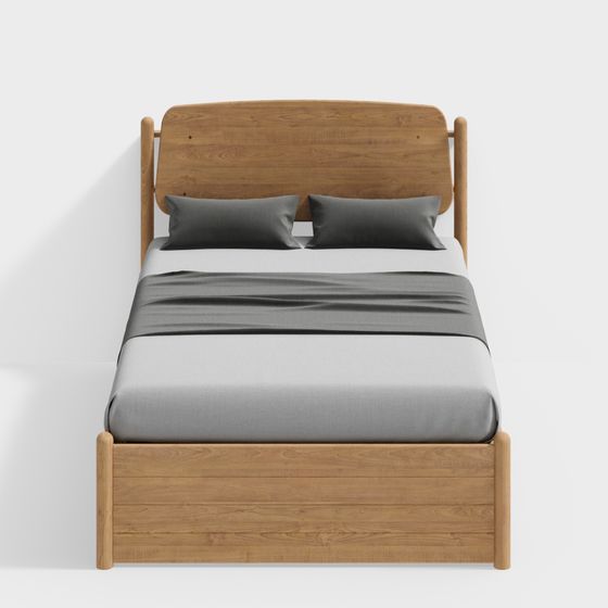 Cozy Retreat Bed Frame 3D model for Modern Spaces