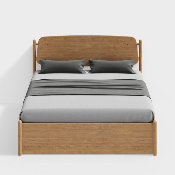 Modern Low-Poly Bed Frame 3D model