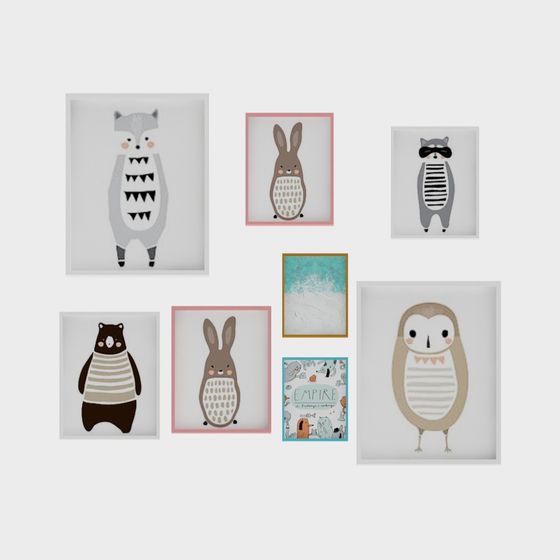 Charming Low-Poly Animal Art Exhibition 3D model