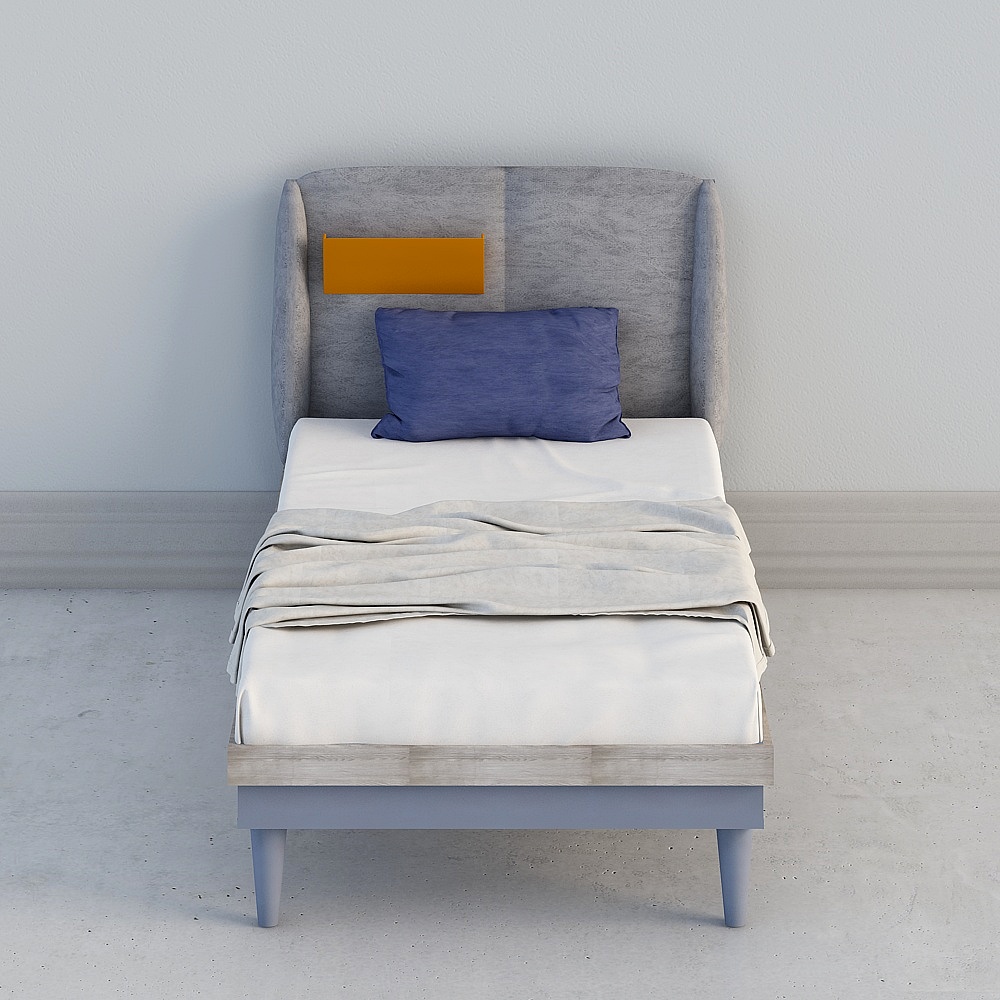 Stylish Low Polygon Bed Frame 3D model