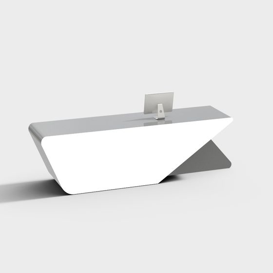 Streamlined Office Desk 3D model