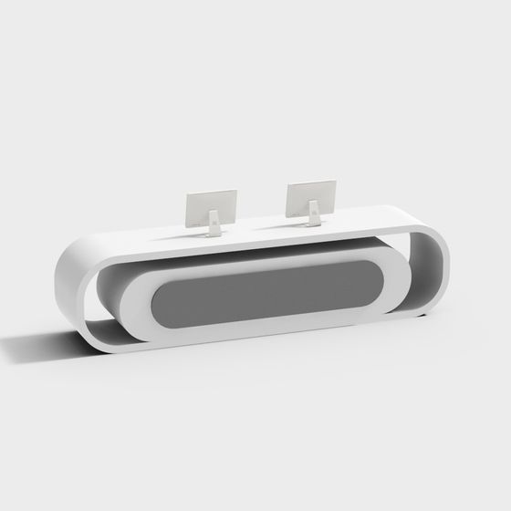 Sleek Low-Poly Office Desk 3D model