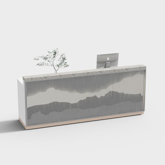 Mountain Shadow Reception Desk 3D model