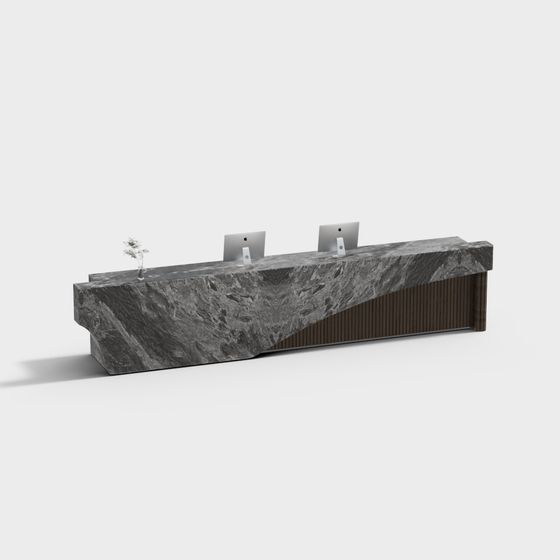 City Window Reception Desk 3D model
