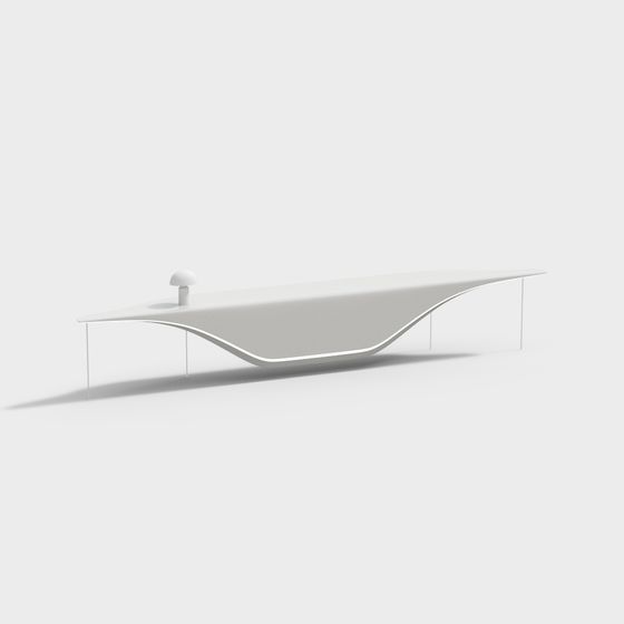 Streamlined Bench 3D model
