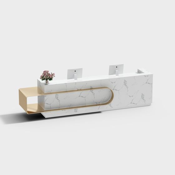 Minimalist Reception Desk 3D model