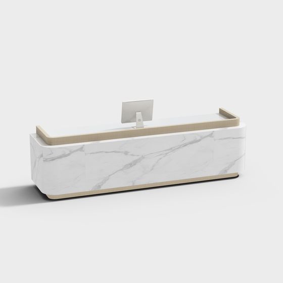 Elegant Reception Desk 3D model