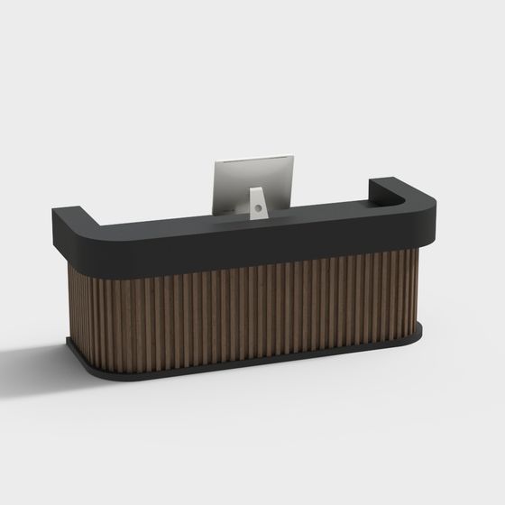 Modern Low-Poly Reception Desk 3D model