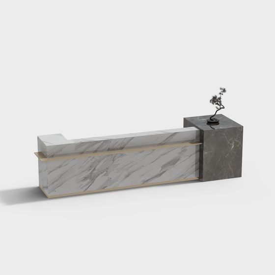 Minimalist Reception Desk 3D model