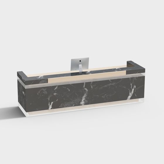 Modern Reception Desk 3D model