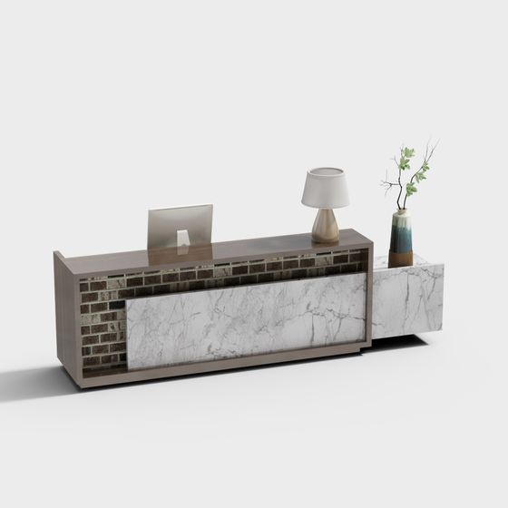 Minimalist Reception Desk 3D model