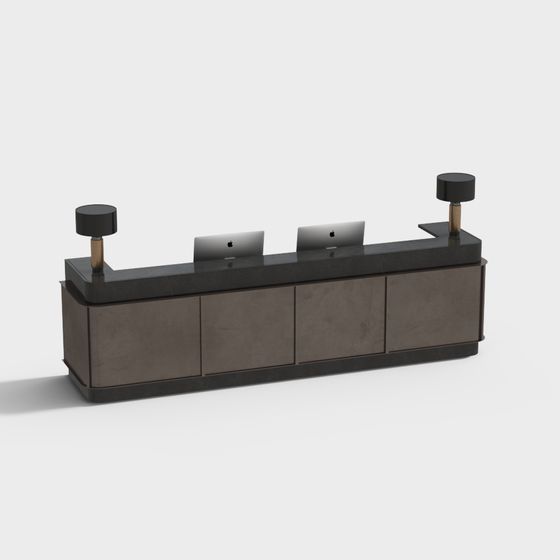Modern Reception Desk 3D model