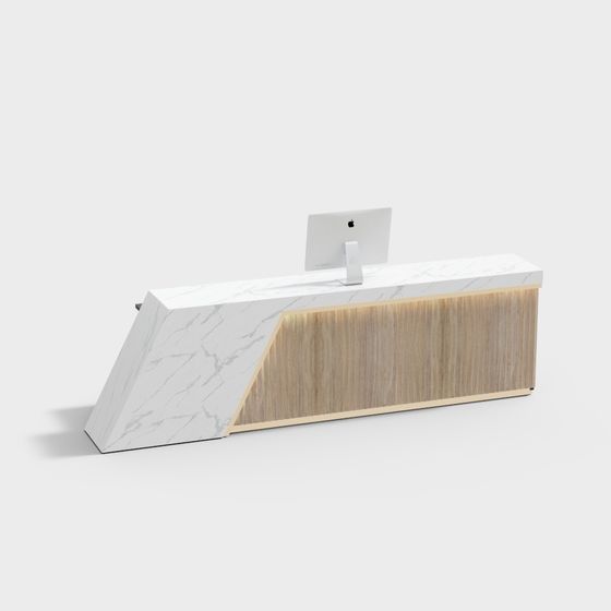 Urban Reception Desk Low-Poly 3D model