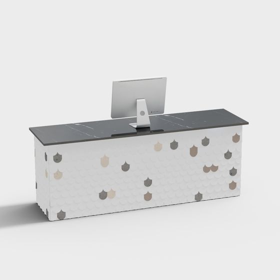 Minimalist Reception Desk 3D model