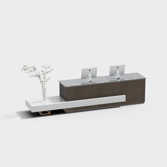 Urban Desk 3D model for Modern Workspaces