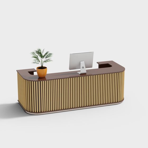 Urban Oasis Reception Desk 3D model
