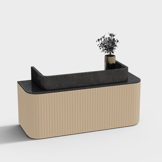 Minimalist Reception Desk 3D model
