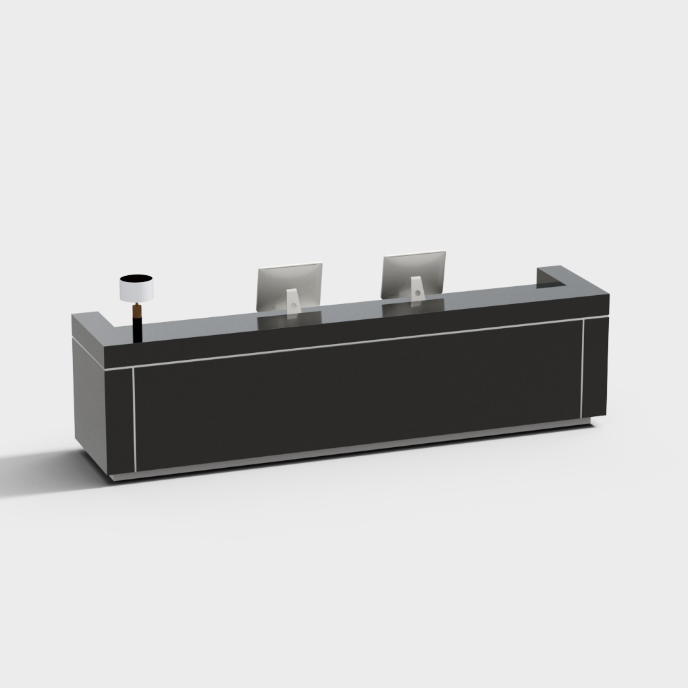 Elegant Reception Desk 3D model