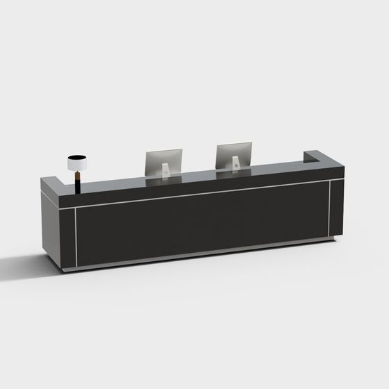 Elegant Reception Desk 3D model