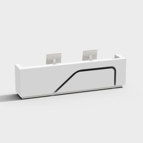 Urban Reception Desk 3D model for Modern Interiors