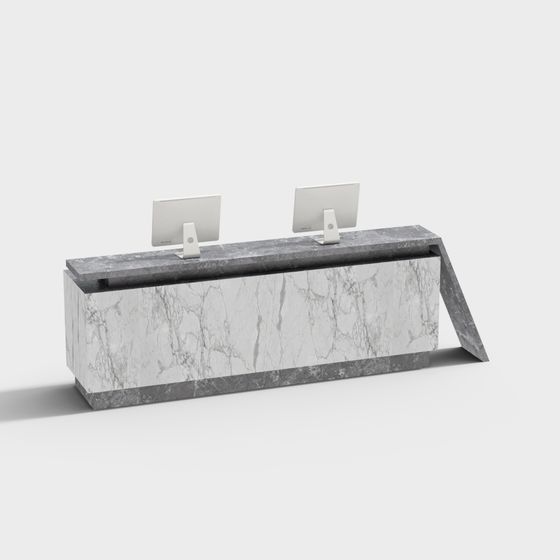 Elegant Simplistic Reception Desk 3D model