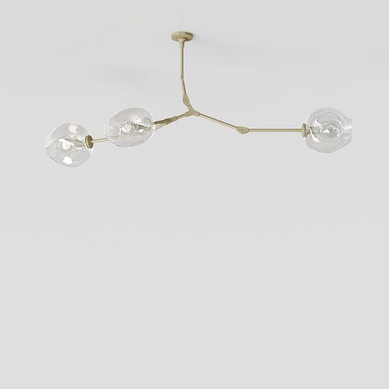 Stylish Low-Poly Chandelier 3D model for Modern Interiors