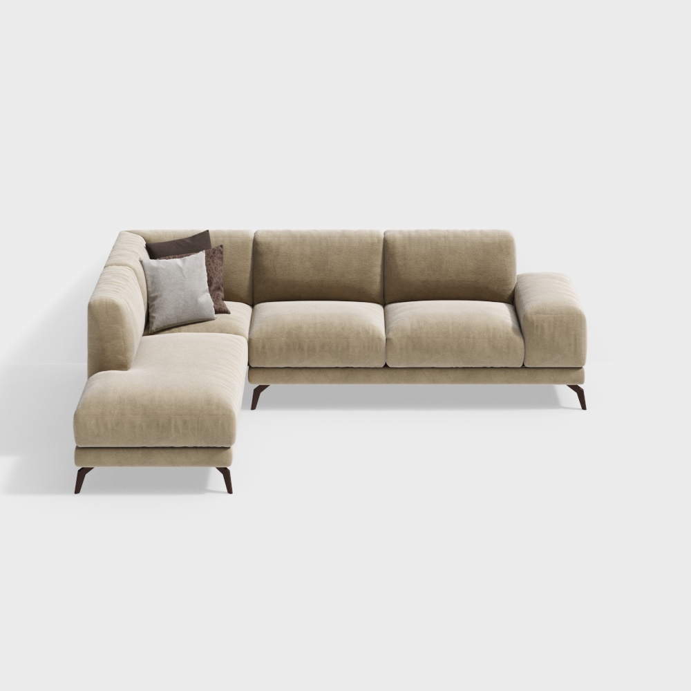 Sofá de Tela/Cuero Contemporáneo