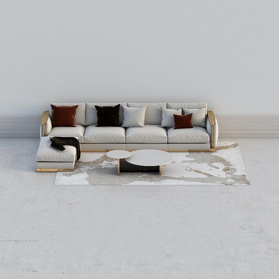 Modern Minimalist 3D Sofa Model