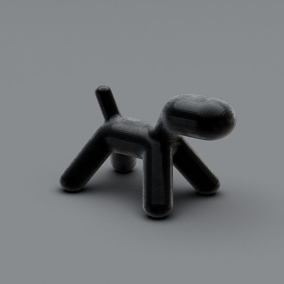 Abstract Dog Low-Poly 3D Model