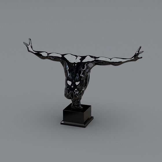 Freedom Dance 3D model - Surreal Sculpture Design