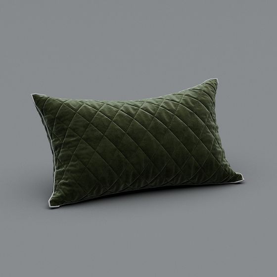 Quilted Velvet Pillow 3D model