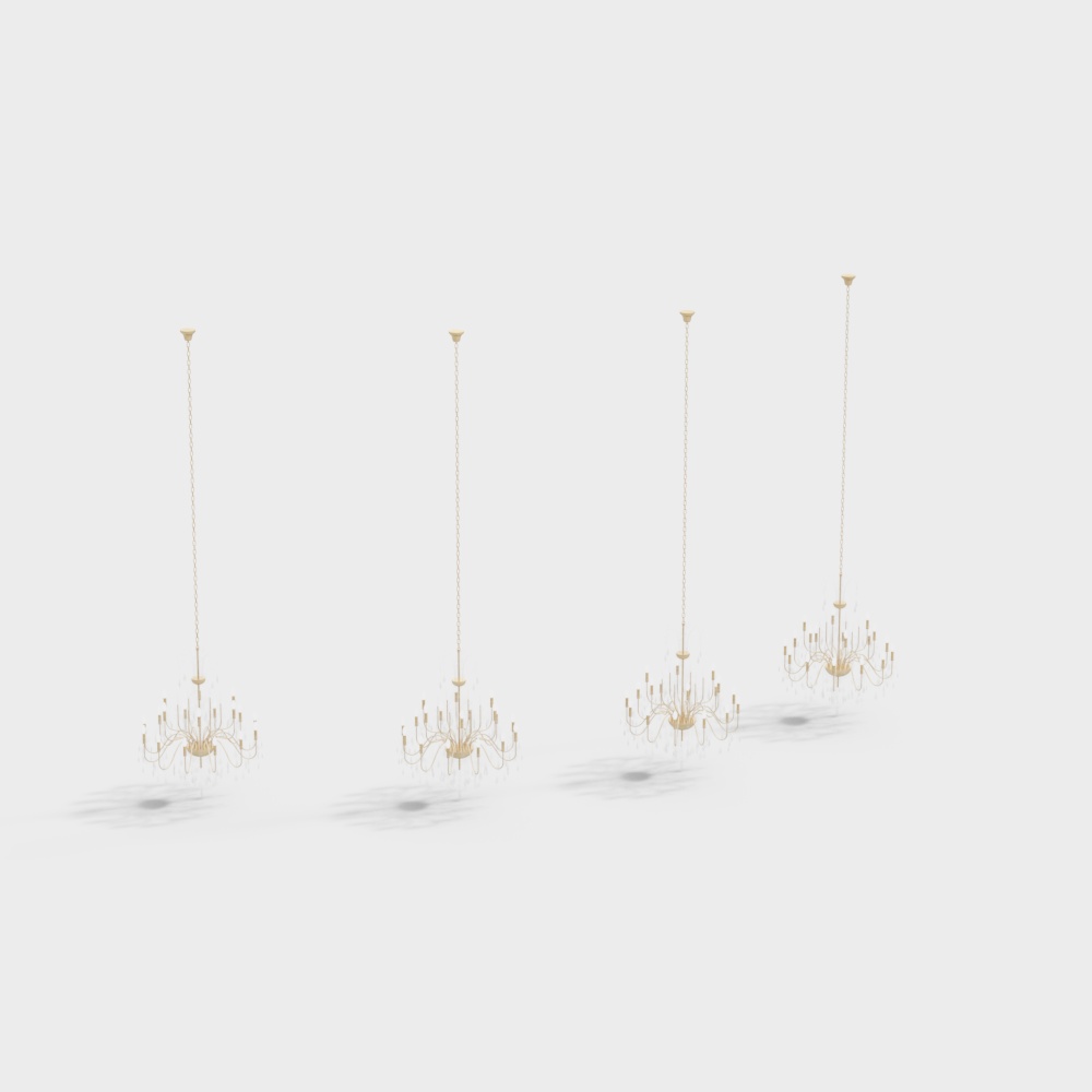 Elegant Chandelier 3D model
