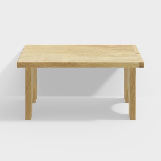 Stylish Wooden Coffee Table 3D model