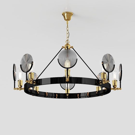 Elegant Polygonal Chandelier 3D model